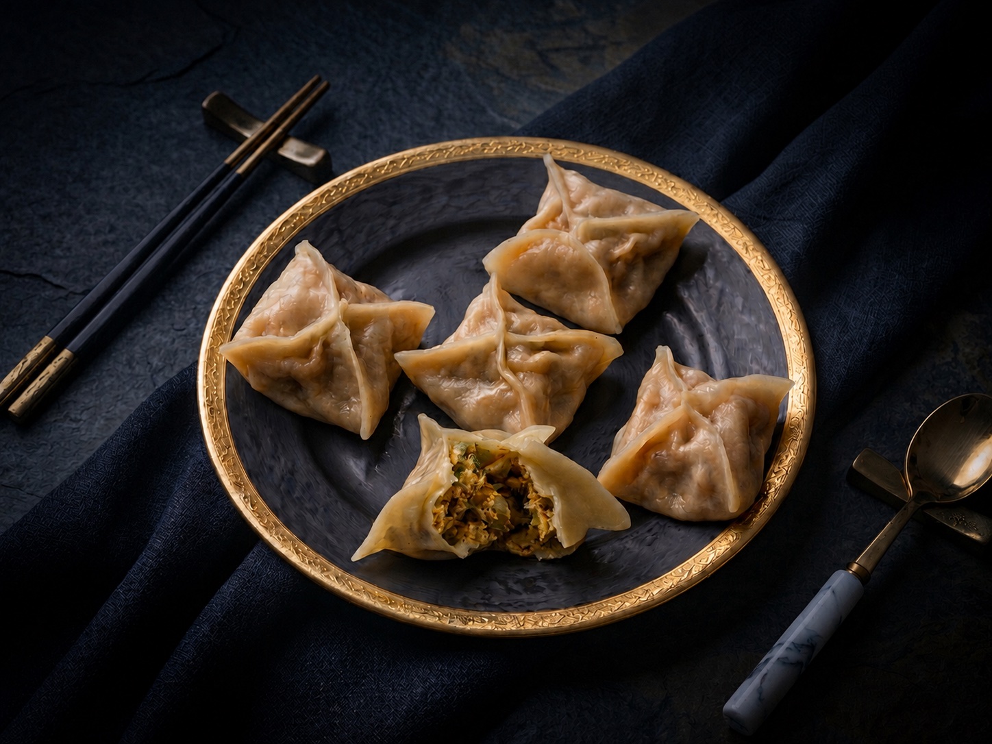 Smokissed smoky chicken dumplings